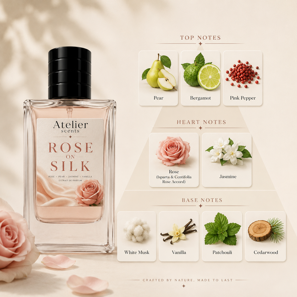 ROSE ON SILK