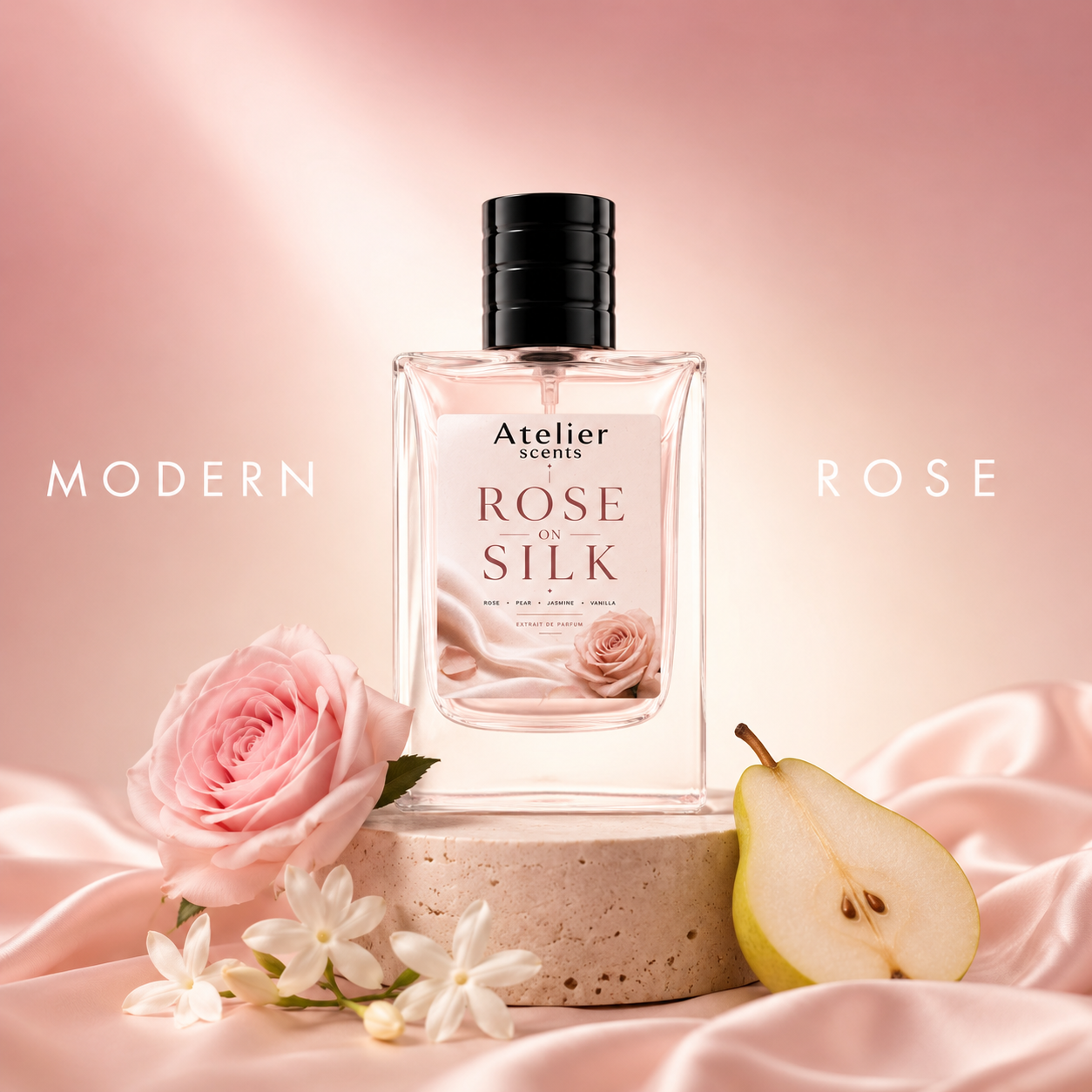 ROSE ON SILK